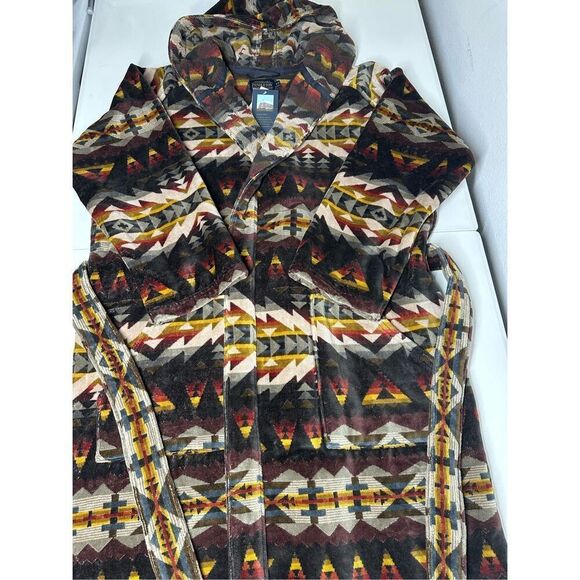 NWT Pendleton Solstice Patterned Long Sleeve Terry Velour Robe Unisex Size S/M - Picture 4 of 13